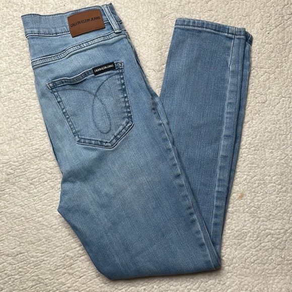 Calvin Klein Jeans High Rise Skinny Denim Jeans Stretchy Size 4 - Picture 7 of 9